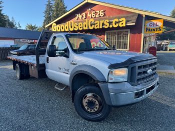 2005 FORD F450 RWD, FLAT DECK <BR> LOW KM’S